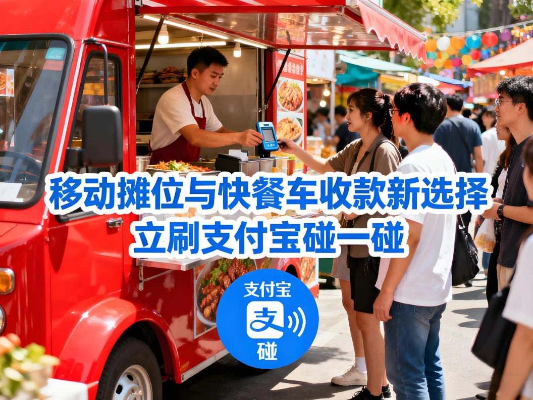 移动摊位与快餐车收款新选择：立刷支付宝碰一碰