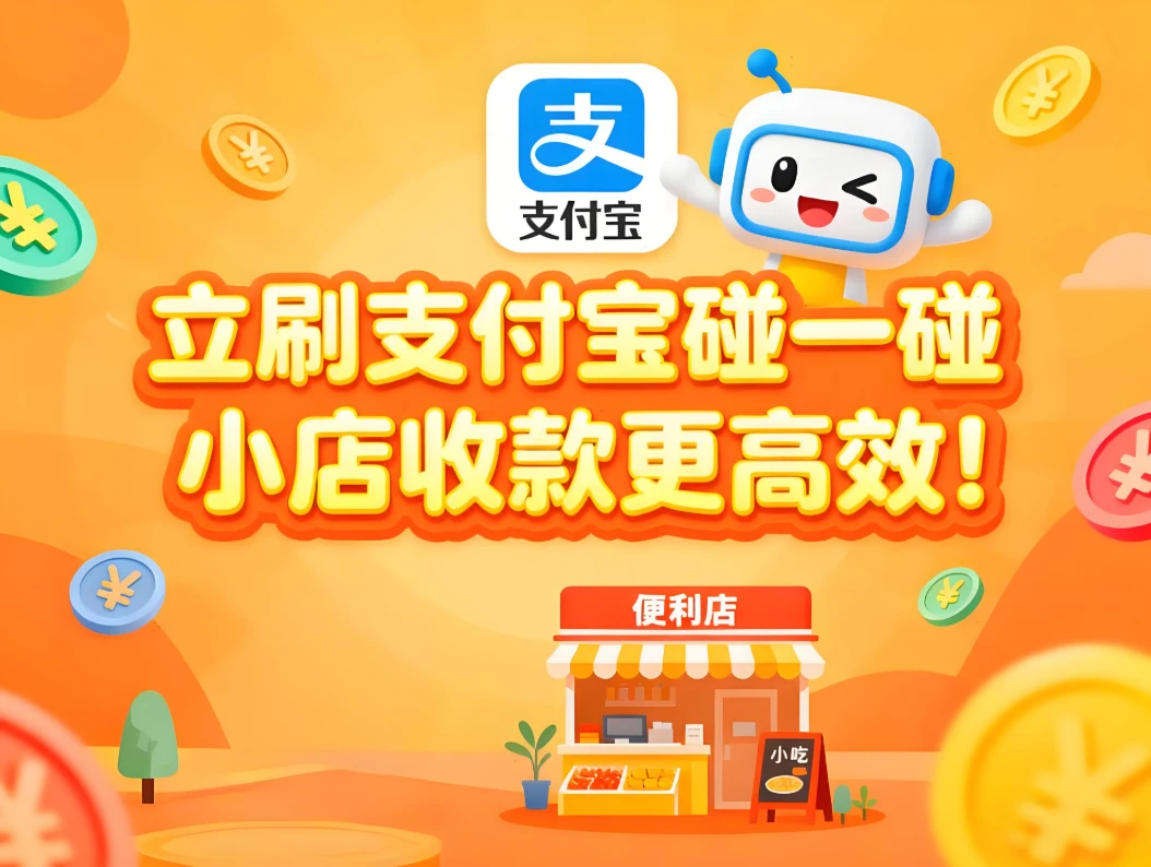 立刷支付宝“碰一碰”，小店收款更高效！